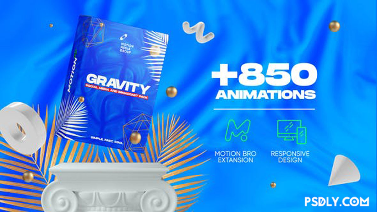 Videohive Gravity | Social Media and Broadcast Pack 26414068