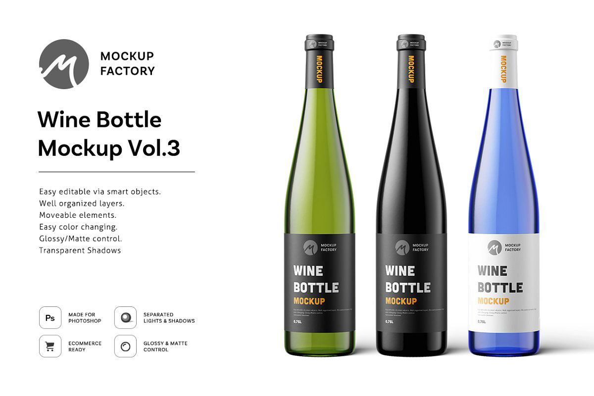 Wine Bottle Mockup Vol.3 4795148