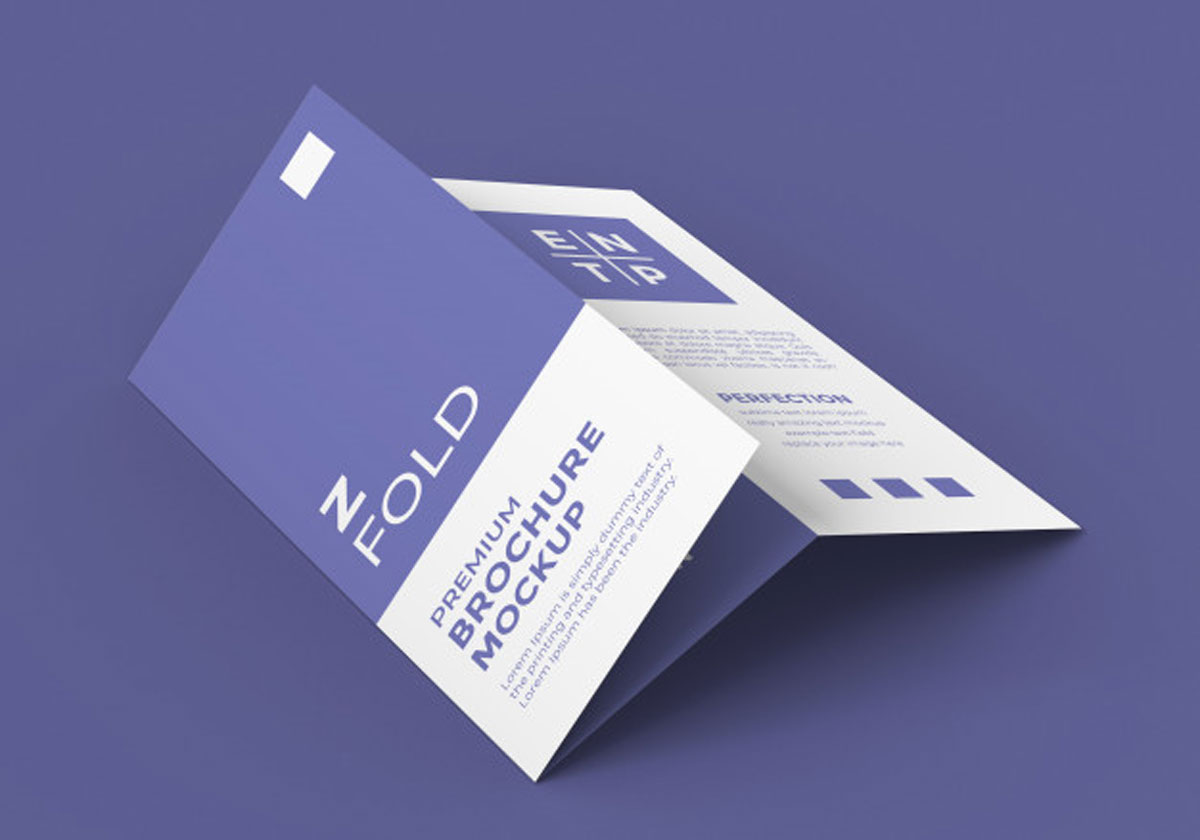 Z Fold Brochure Mockup Premium Free