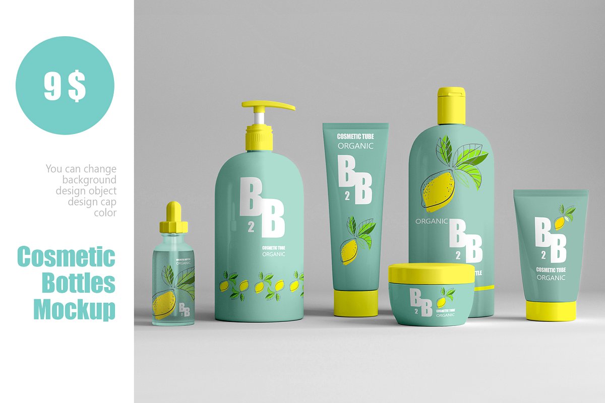 Cosmetic bottles mockup 4826434