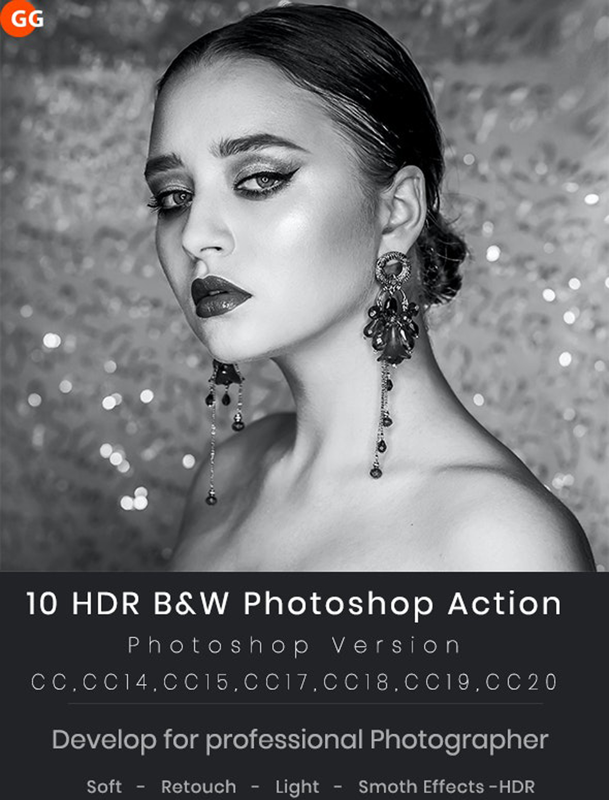 10 HDR B&W Photoshop Action 26611881