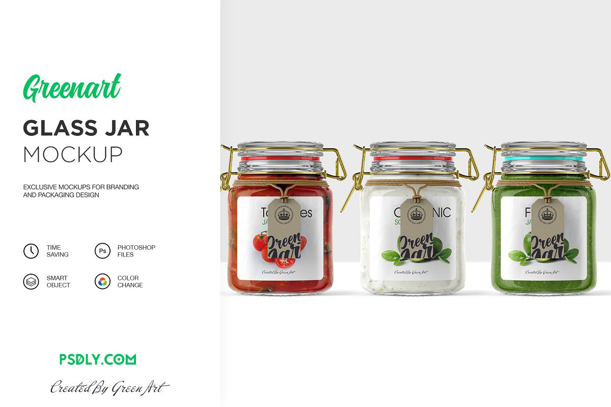 Clear Glass Jar Mockup 2342720