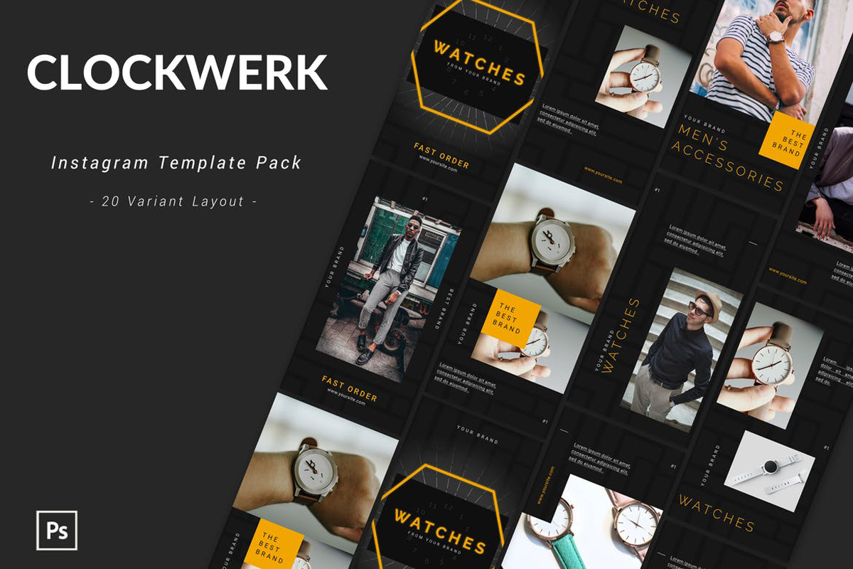 Clockwerk - Instagram Template Pack