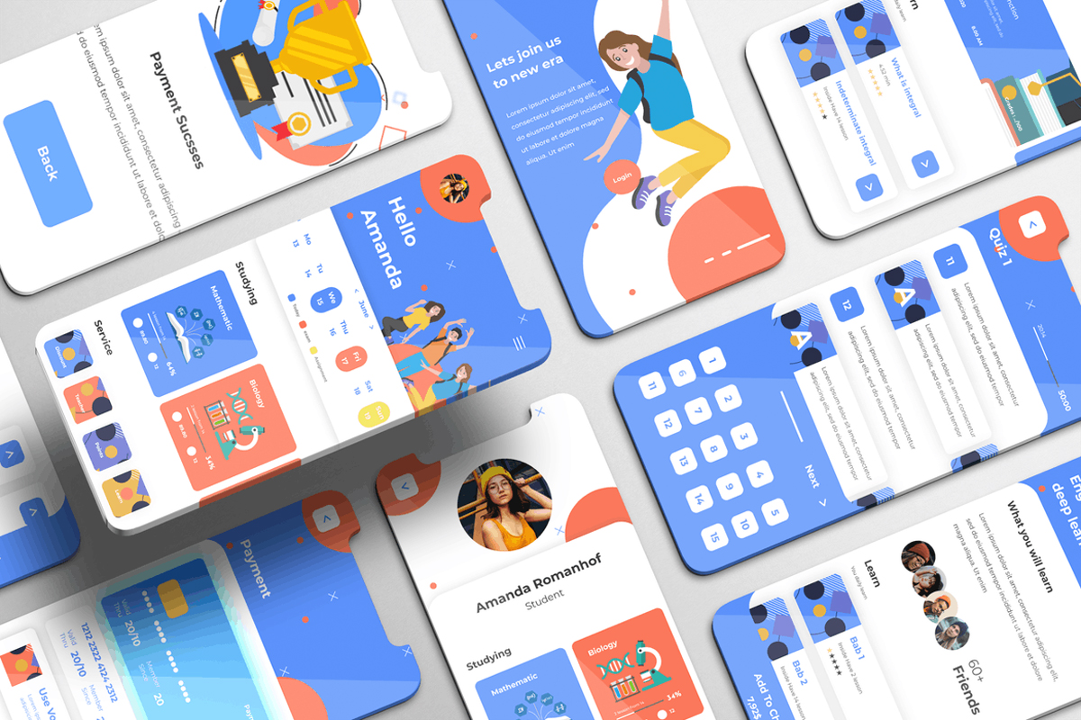 Geniuses UI Kit - Education Course Apps