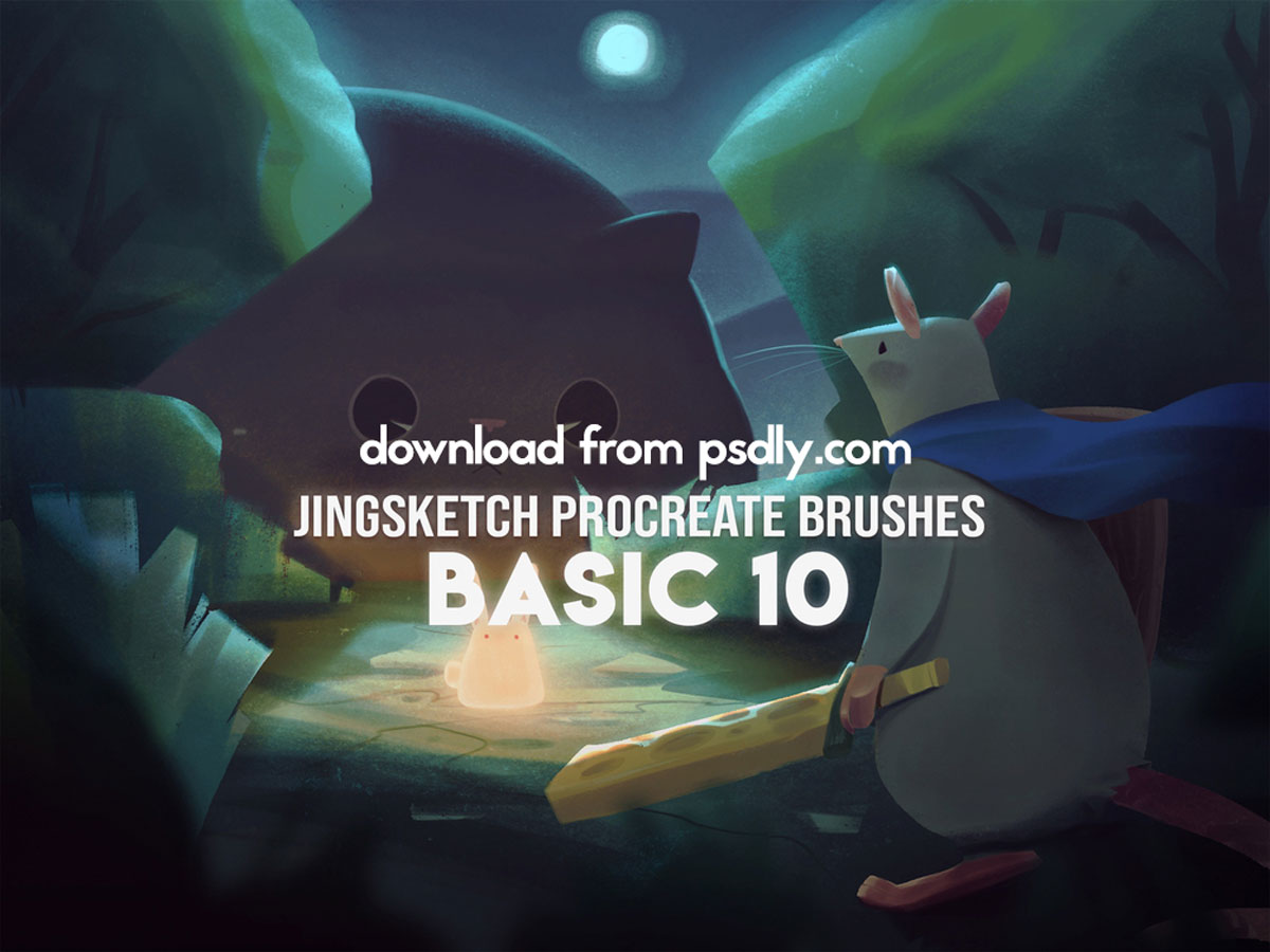 Jingsketch Procreate Brushes: Basic 10