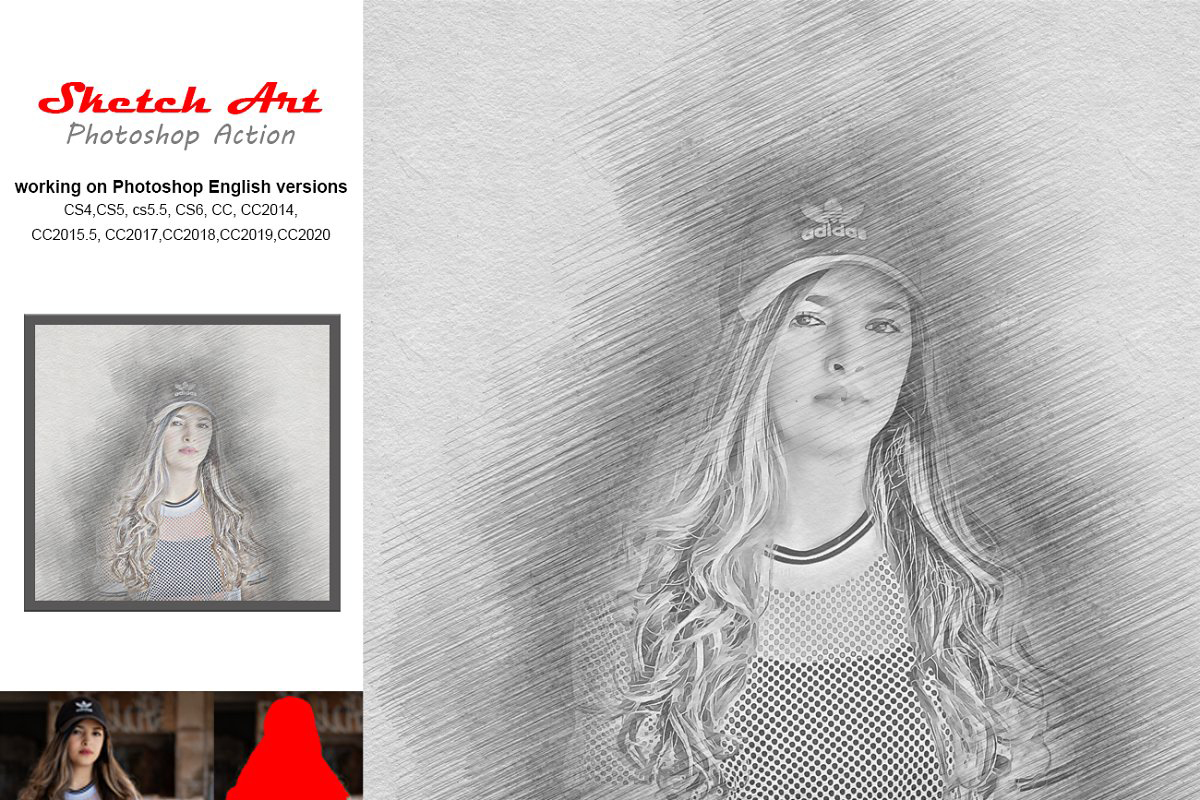 Sketch Art Photoshop Action 5244322