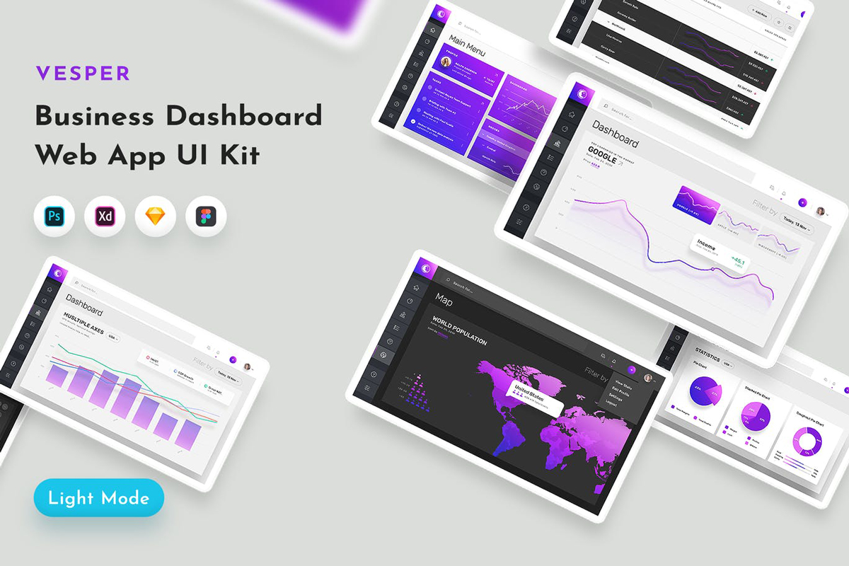 Vesper Dashboard Web App UI Kit