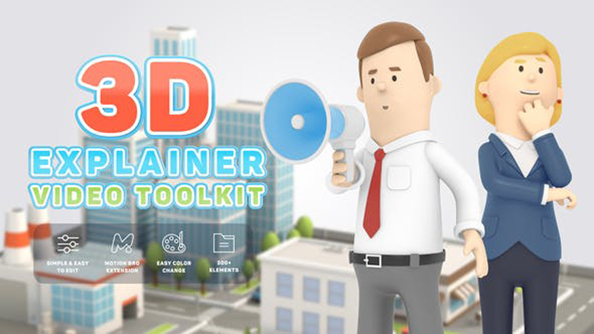 Videohive 3D Characters Explainer Toolkit 26491556