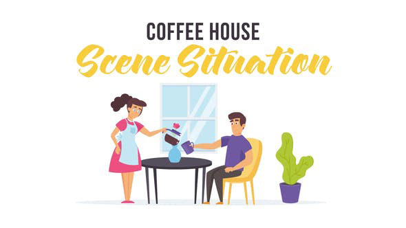 Videohive Coffee house Scene Situation 28256215
