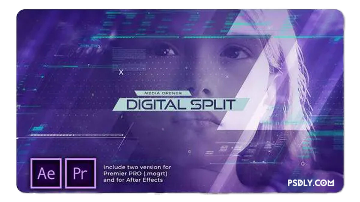 Videohive Digital Split Media Opener 27933932