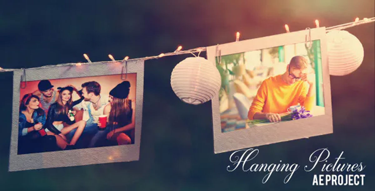 Videohive Hanging Pictures Photo Album 14634065