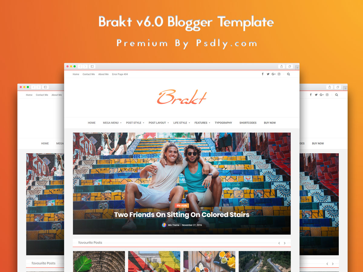 Brakt v6.0 Responsive Blogger Template