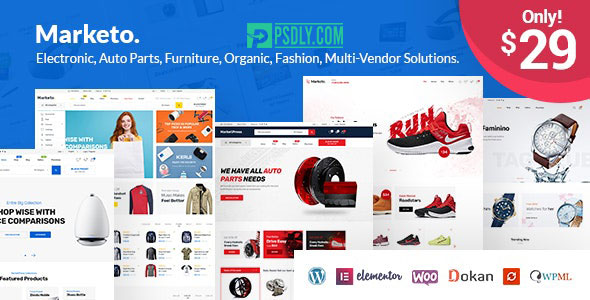 Marketo v2.7 eCommerce & Multivendor Marketplace Woocommerce WordPress Theme 22310459