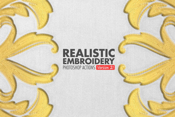 Realistic Embroidery 2 – Photoshop Actions TTM5KU