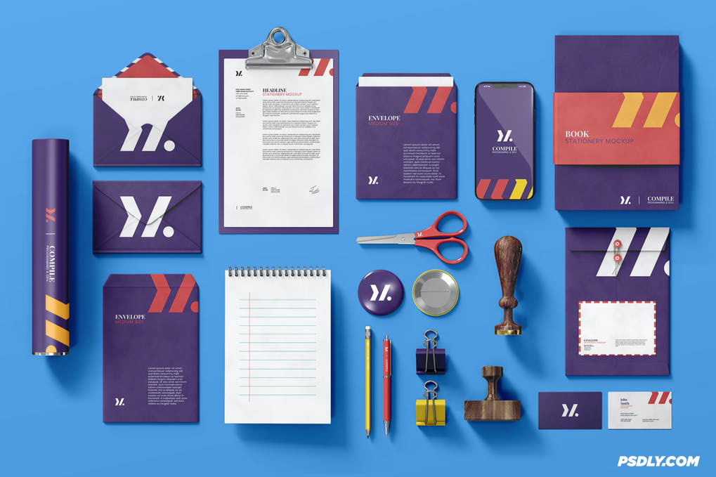 Stationery Mock-Up Pack By Eightonesix