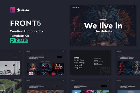 ThemeForest FrontSix v1.0 Creative Photography Template Kit 28398667