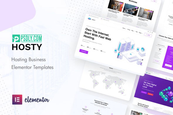 ThemeForest Hosty v1.0 Hosting Services Elementor Template Kit 28287202