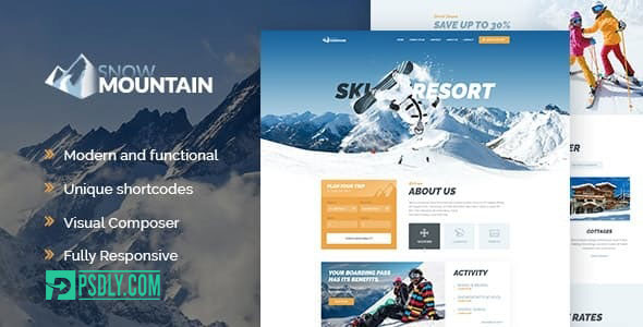 ThemeForest Snow Mountain v1.2.3 Ski Resort & Snowboard School WordPress Theme 20631645