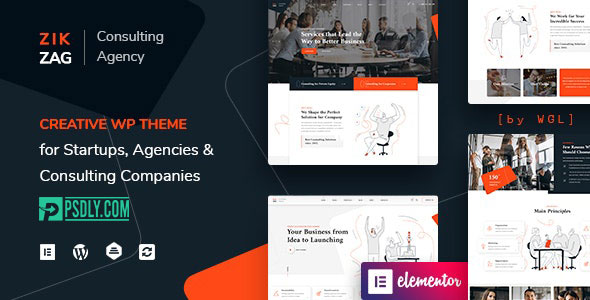 ThemeForest ZikZag v1.1 Consulting & Agency WordPress Theme 26119903