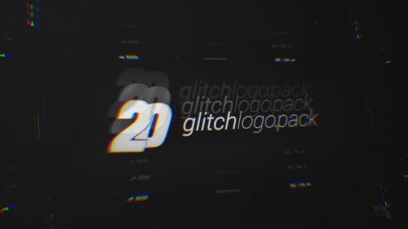 Videohive 20 Glitch Logo Intro Reveal Pack 26862472