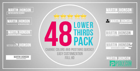 Videohive 48 Lower Thirds Pack 12725841