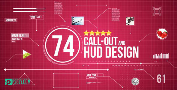Videohive 74 Call-Out and Hud Design Pack 12926995