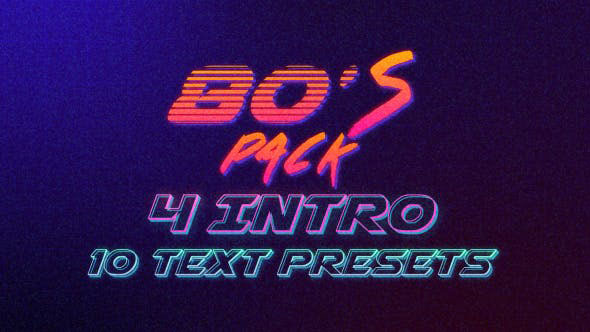 Videohive 80's Logo Intro & Text Presets Pack 15553764