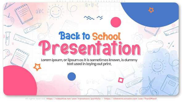 Videohive Back To School Presentation 28641993