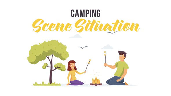 Videohive Camping Scene Situation 28479838
