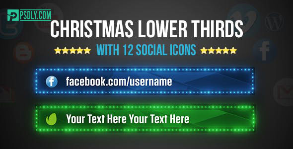 Videohive Christmas Lower Thirds 13933650