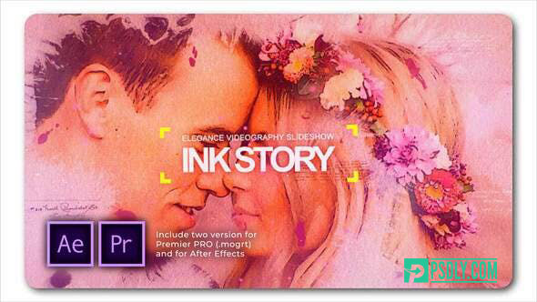 Videohive Clean Ink Watercolor Slideshow 28340192