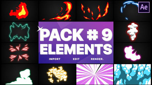 Videohive Flash FX Elements Pack 09 | After Effects 28410665