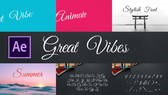 Videohive Great Vibes Animated Typeface for After Effects 28451669