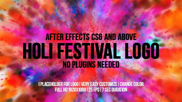 Videohive Holi Festival Logo 19587578