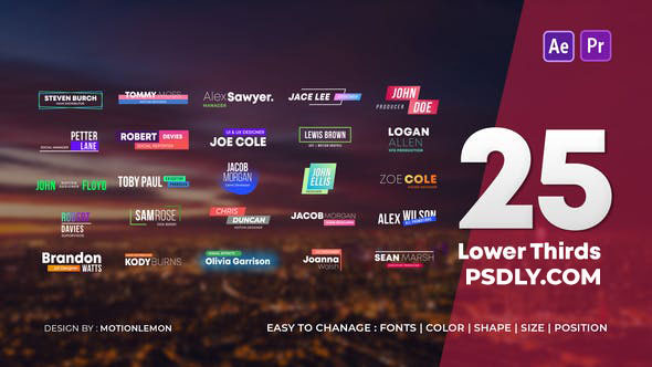 Videohive Lower Third Titles Pack 27819014