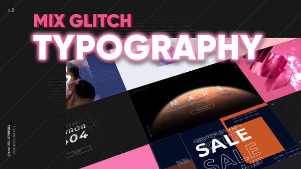 Videohive Mix Glitch Typography 28618716