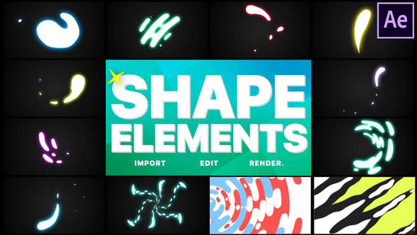Videohive Shapes Elements Pack | After Effects 28468009