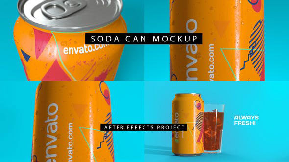 Videohive Soda Can Mockup 4K 28384896