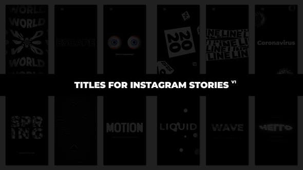 Videohive Titles For Instagram Stories 28569434