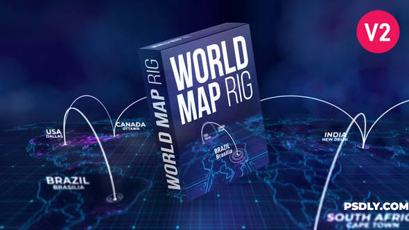 Videohive World Map Rig V2 27809779 Free Download