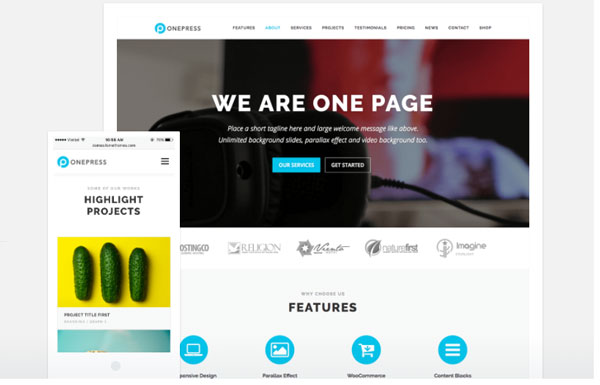 WordPress Theme + OnePress Plus v2.2.4 – FameThemes – OnePress v2.2.5