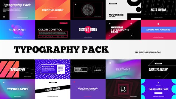 Videohive Stylish Typography Pack 29014567