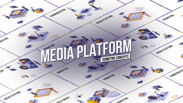 Videohive Media platform Isometric Concept 28986908