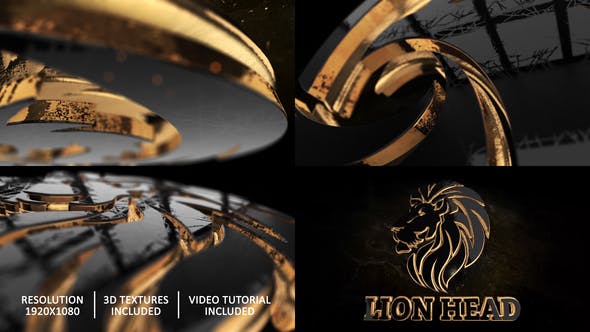 Videohive Gold Black And Shine Logo Reveal 28498726