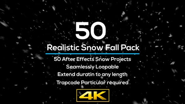 Videohive 50 Realistic Snow Falls Project Pack 29151895