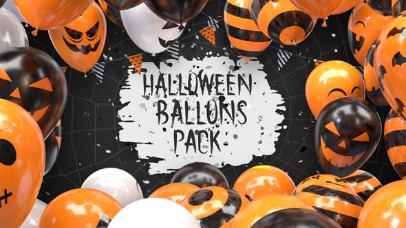 Videohive Halloween Balloon Pack 29043802