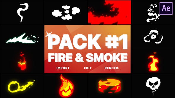 Videohive Fire And Smoke Pack 01 After Effects 28902538