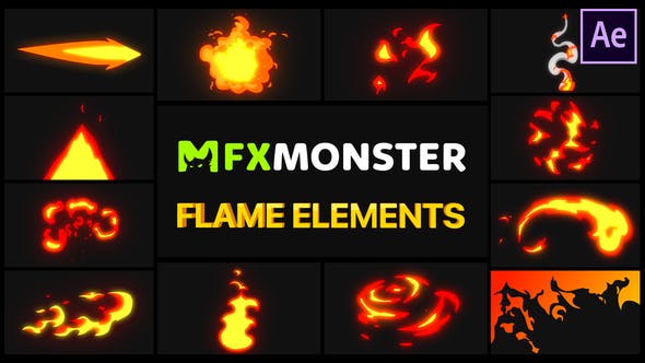 Videohive Flame Elements After Effects 28890319
