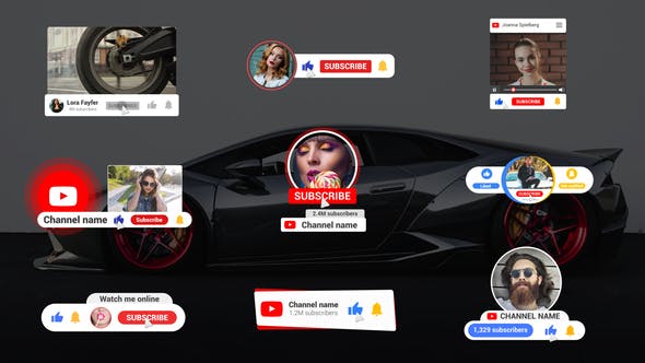 Videohive YouTube Reminders Pack After Effects 29045580