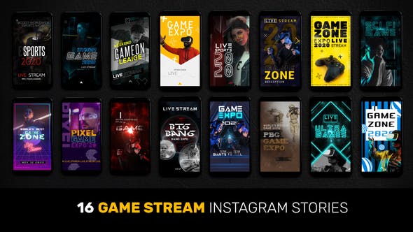 Videohive 16 Game Stream Instagram Stories 28968207